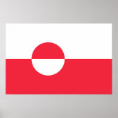 Grönländische Flagge Poster (Vorne)
