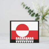Grönländische Flagge Postkarte (Stehend Vorderseite)