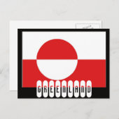 Grönländische Flagge Postkarte (Vorne/Hinten)