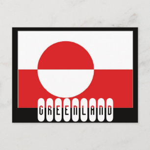 Grönländische Flagge Postkarte
