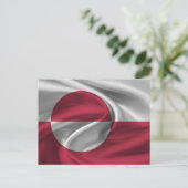 Grönländische Flagge Postkarte (Stehend Vorderseite)