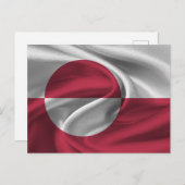 Grönländische Flagge Postkarte (Vorne/Hinten)