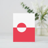 Grönländische Flagge Postkarte (Stehend Vorderseite)
