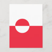 Grönländische Flagge Postkarte (Vorderseite)