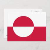 Grönländische Flagge Postkarte (Vorne/Hinten)