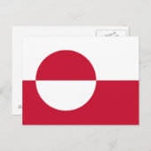 Grönländische Flagge Postkarte (Vorne/Hinten)