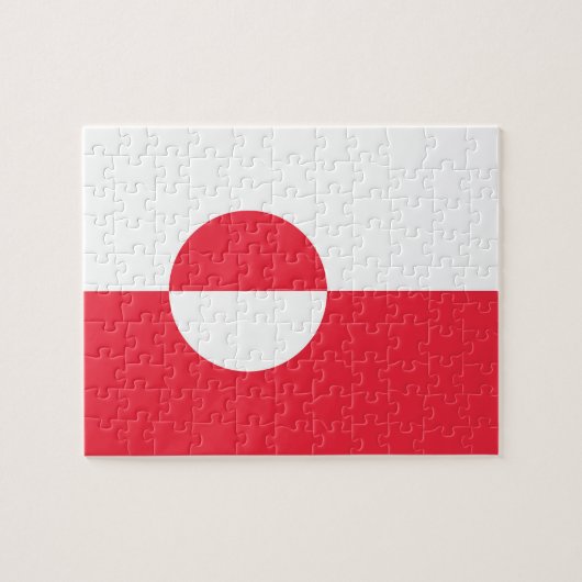 Grönländische Flagge Puzzle (Horizontal)