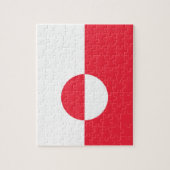 Grönländische Flagge Puzzle (Vertikal)