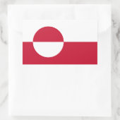 Grönländische Flagge Rechteckiger Aufkleber (Tasche)