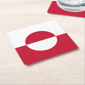 Grönländische Flagge Rechteckiger Pappuntersetzer (angewinkelt)