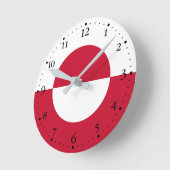 Grönländische Flagge Runde Wanduhr (Winkel)