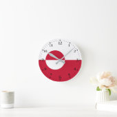 Grönländische Flagge Runde Wanduhr (Zuhause)