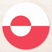 Grönländische Flagge Runder Pappuntersetzer (Vorderseite)