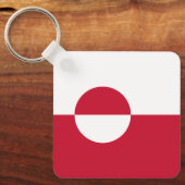 Grönländische Flagge Schlüsselanhänger (Vorderseite)