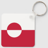 Grönländische Flagge Schlüsselanhänger (Rückseite)