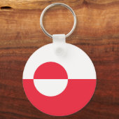 Grönländische Flagge Schlüsselanhänger (Vorderseite)