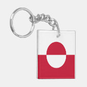Grönländische Flagge Schlüsselanhänger (Vorderseite links)