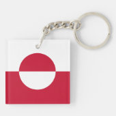 Grönländische Flagge Schlüsselanhänger (Rückseite)