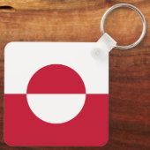 Grönländische Flagge Schlüsselanhänger (Rückseite)