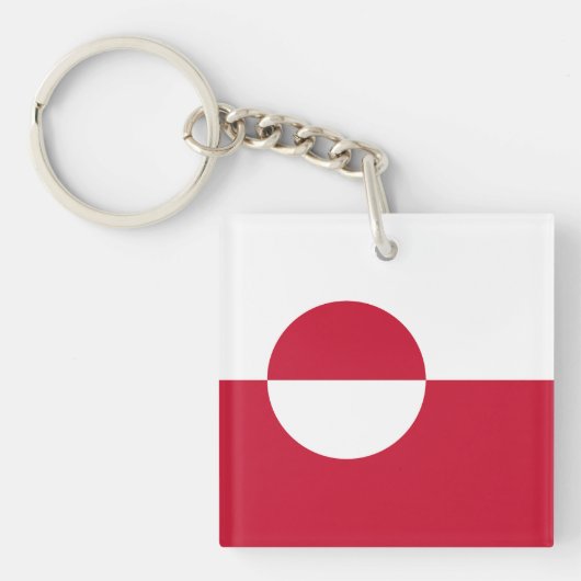 Grönländische Flagge Schlüsselanhänger (Vorderseite)