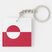Grönländische Flagge Schlüsselanhänger (Rückseite)