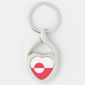 Grönländische Flagge Schlüsselanhänger (Vorderseite)