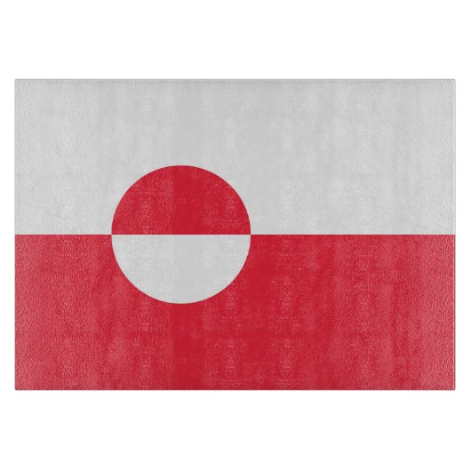 Grönländische Flagge Schneidebrett (Vorderseite)