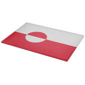 Grönländische Flagge Schneidebrett (Ecke)