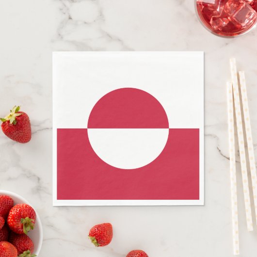 Grönländische Flagge Serviette (Beispiel)