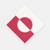 Grönländische Flagge Serviette (Ecke)