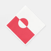 Grönländische Flagge Serviette (Ecke)