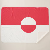 Grönländische Flagge Sherpadecke (Vorderseite (Horizontal))