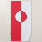 Grönländische Flagge Strandtuch (Vorderseite)