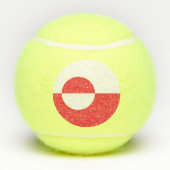 Grönländische Flagge Tennisbälle (Rückseite)
