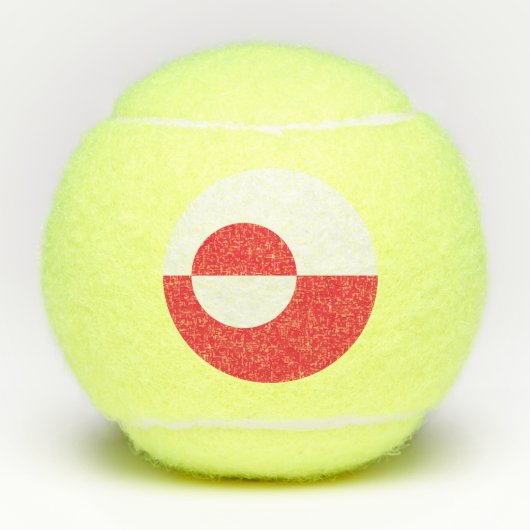 Grönländische Flagge Tennisbälle (Vorderseite)