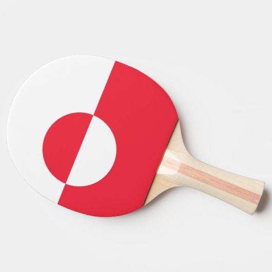 Grönländische Flagge Tischtennis Schläger (Seitenansicht)