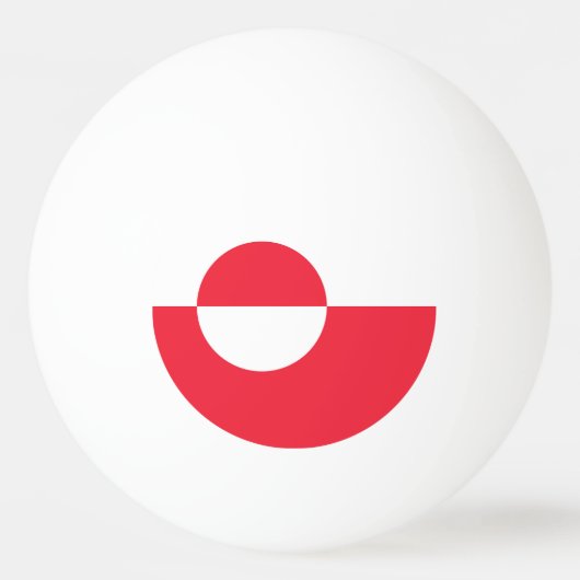 Grönländische Flagge Tischtennisball (Vorderseite)