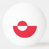 Grönländische Flagge Tischtennisball (Rückseite)