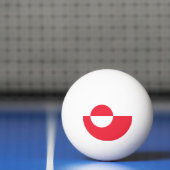 Grönländische Flagge Tischtennisball (Netto)
