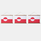 Grönländische Flagge Wandteppich Mit Holzrahmen (Dreifach)