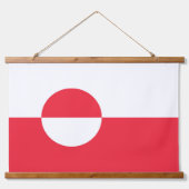 Grönländische Flagge Wandteppich Mit Holzrahmen (Vorderseite 2)