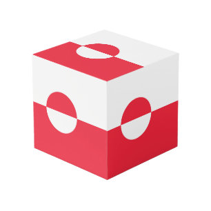 Grönländische Flagge Würfel