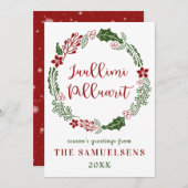 Grönländische frohe Weihnachten, Custom Feiertagskarte (Vorne/Hinten)