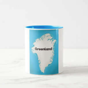 Grönlandkarte Zweifarbige Tasse