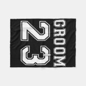 Groom 2023 Engagement Party Matching Honeymoon Jus Fleecedecke (Vorderseite (Horizontal))