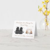 GROOM AND BRIDE SHOES WEDEDY VIELEN DANK KARTE (Gelbe Blume)