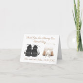 GROOM AND BRIDE SHOES WEDEDY VIELEN DANK KARTE (Vorderseite)