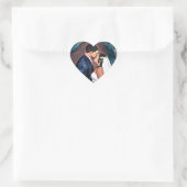 Groom and Bride Wedding Kiss Herz-Aufkleber (Tasche)