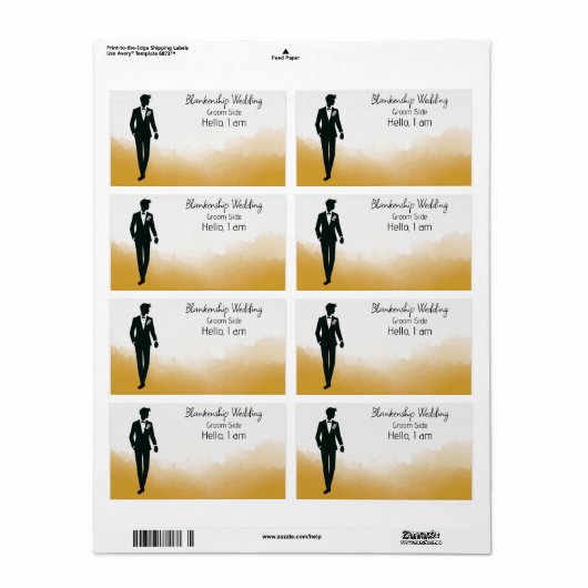 Groom Art Gold Aquarellmarke (Vorne)