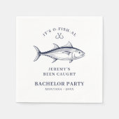 Groom Bachelor Party Angeltour Wochenende Serviette (Vorderseite)